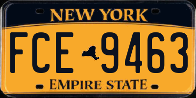 NY license plate FCE9463