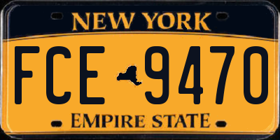 NY license plate FCE9470