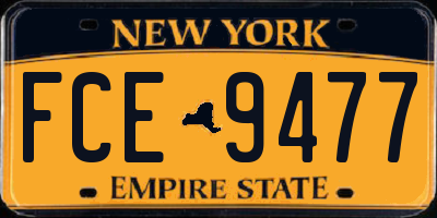NY license plate FCE9477