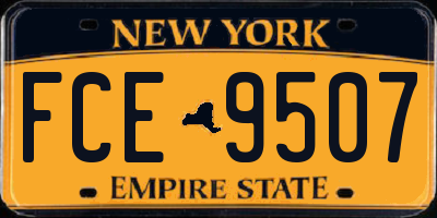 NY license plate FCE9507