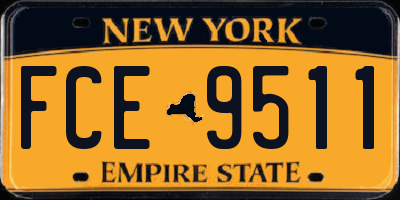 NY license plate FCE9511
