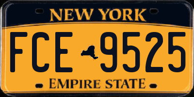 NY license plate FCE9525