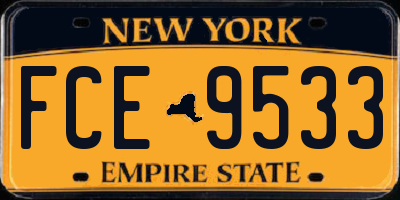 NY license plate FCE9533