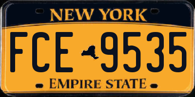 NY license plate FCE9535