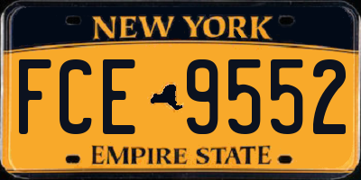 NY license plate FCE9552