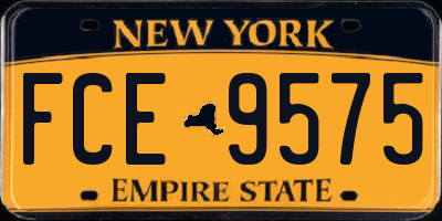 NY license plate FCE9575
