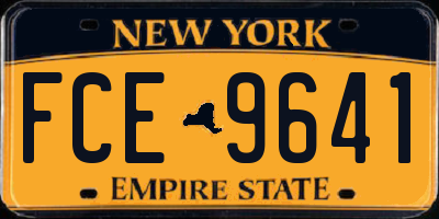 NY license plate FCE9641