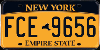NY license plate FCE9656