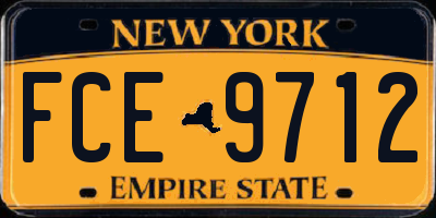 NY license plate FCE9712