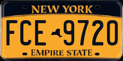 NY license plate FCE9720