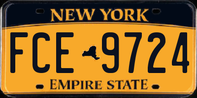 NY license plate FCE9724