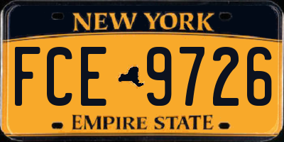 NY license plate FCE9726