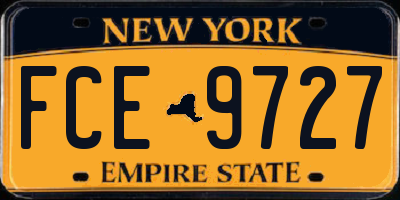 NY license plate FCE9727