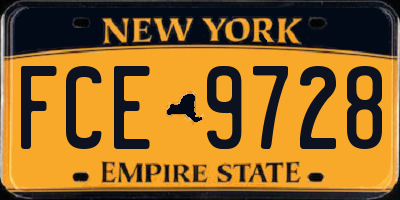 NY license plate FCE9728