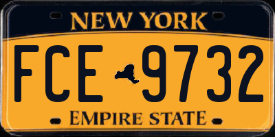 NY license plate FCE9732