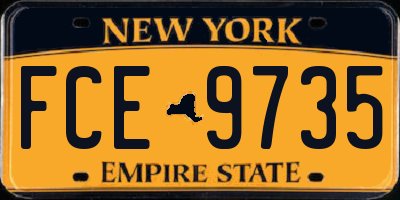 NY license plate FCE9735