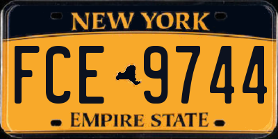NY license plate FCE9744
