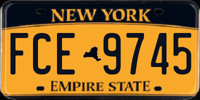 NY license plate FCE9745