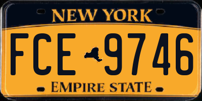 NY license plate FCE9746