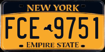 NY license plate FCE9751