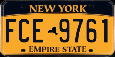 NY license plate FCE9761