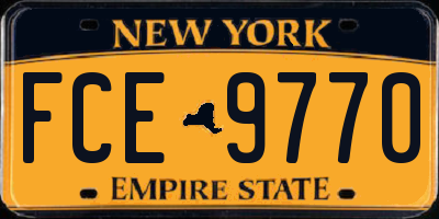 NY license plate FCE9770