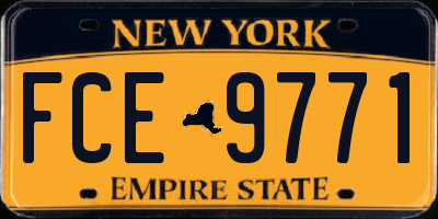 NY license plate FCE9771