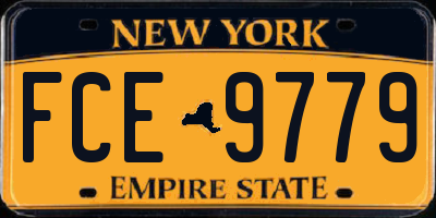 NY license plate FCE9779