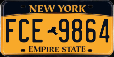 NY license plate FCE9864