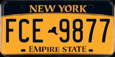NY license plate FCE9877