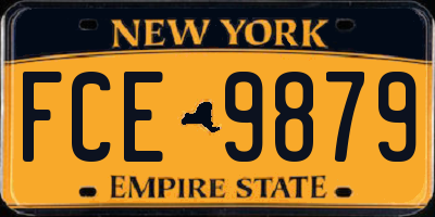 NY license plate FCE9879