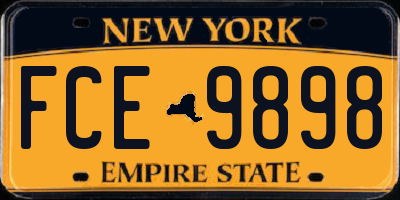 NY license plate FCE9898