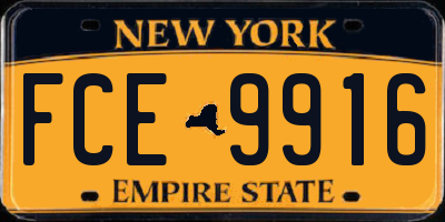 NY license plate FCE9916