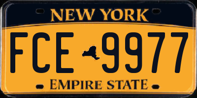 NY license plate FCE9977