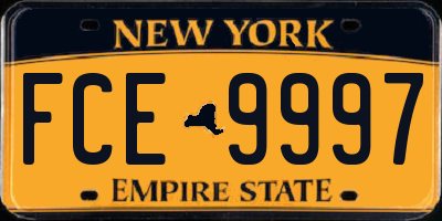 NY license plate FCE9997