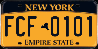 NY license plate FCF0101