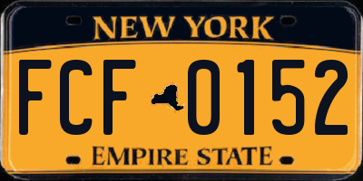 NY license plate FCF0152