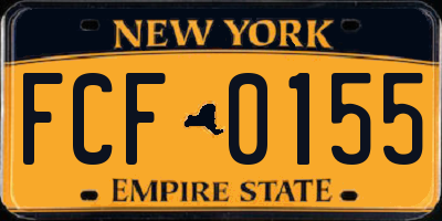 NY license plate FCF0155