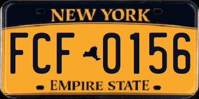 NY license plate FCF0156