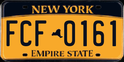 NY license plate FCF0161