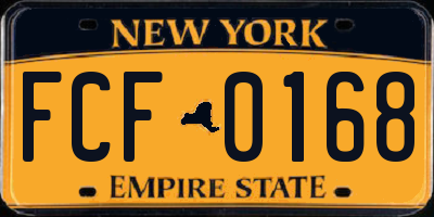 NY license plate FCF0168