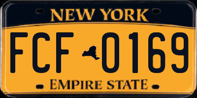 NY license plate FCF0169