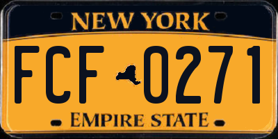 NY license plate FCF0271