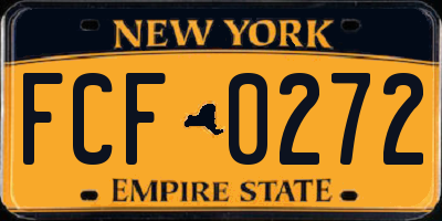 NY license plate FCF0272