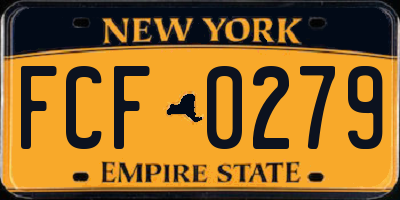NY license plate FCF0279