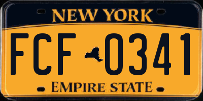 NY license plate FCF0341