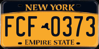 NY license plate FCF0373