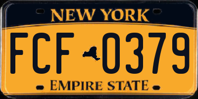 NY license plate FCF0379