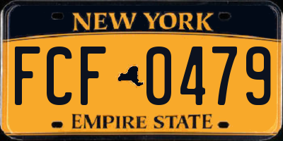 NY license plate FCF0479