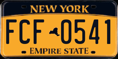 NY license plate FCF0541